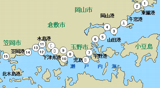 プレジャーボート係留施設位置図
