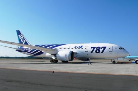 最新鋭機ボーイング787の写真