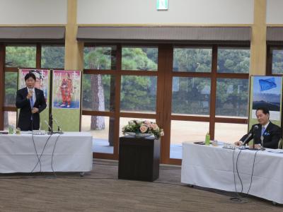 香川・岡山両県知事会議の様子