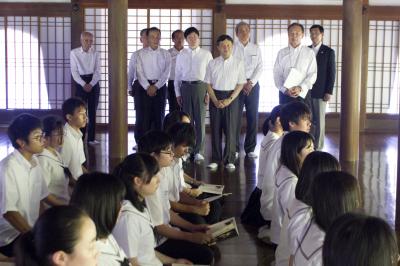 特別史跡旧閑谷学校御視察2
