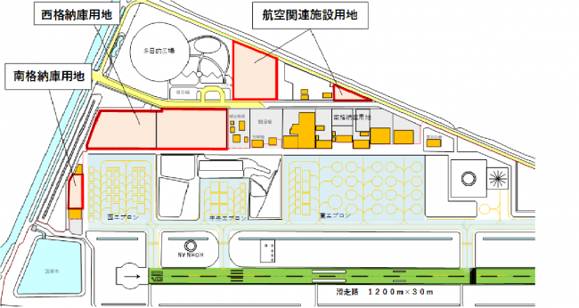 岡南飛行場平面図