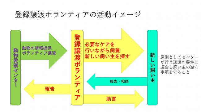 登録譲渡ボランティアの活動イメージ