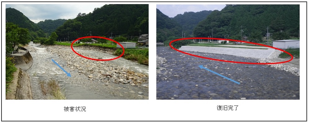 一級河川 加茂川(津山市加茂町山下地内)