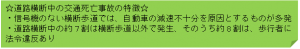 道路横断中の交通事故防止