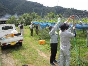 設置作業の様子