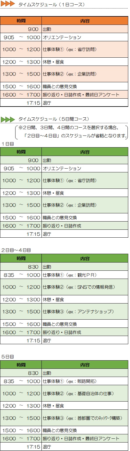 スケジュールです。