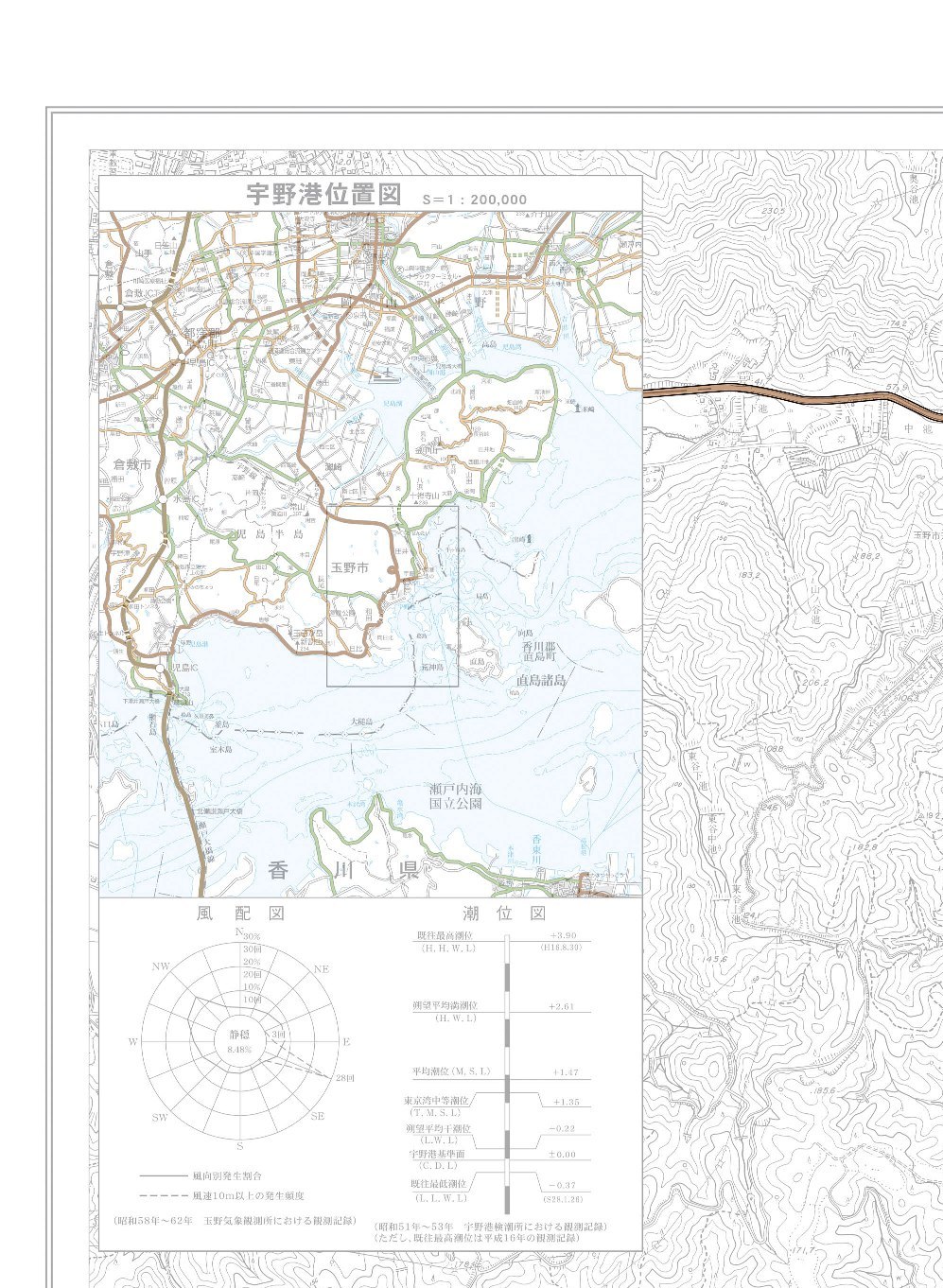 宇野港港湾計画図（北西部）